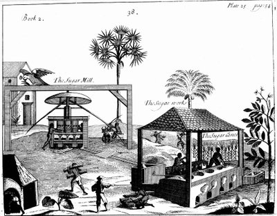 Trabajo esclavo en una plantación de azúcar en las Indias Occidentales, 1725 de Unbekannt