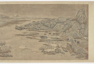 Despejando la Nieve en Montañas y Ríos, después de Wang Wei, siglo XVI-XVII de Unbekannt