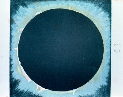 Corona solar y prominencias 1860-1870 de Unbekannt