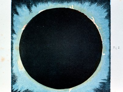 Corona solar y prominencias 1860-1870 de Unbekannt