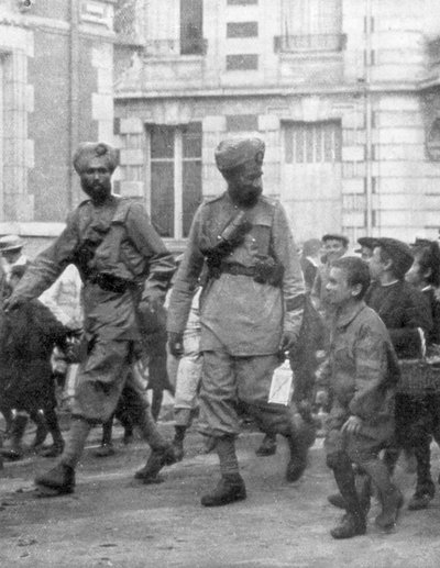 Soldados del Ejército Indio Británico, Francia, c1915 de Unbekannt