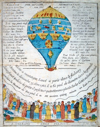 Canción sobre la esfera aerostática, siglo XVIII de Unbekannt