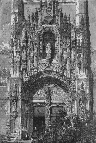 Frente Sur del Monasterio de Santa María en Belém, c. 1890 de Unbekannt