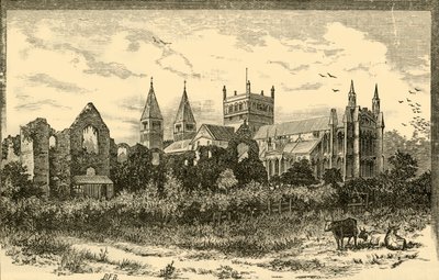 Catedral de Southwell y ruinas del palacio de Unbekannt