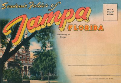Carpeta de recuerdos de Tampa, Florida - Universidad de Tampa, c1940s de Unbekannt