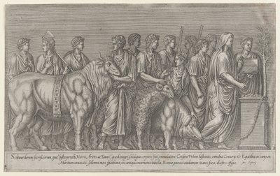 Speculum Romanae Magnificentiae: Sacrificio en el Campo de Marte de Unbekannt