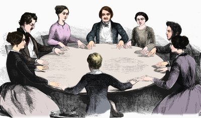 Reunión espiritista en Leipzig, Alemania, 1893 de Unbekannt