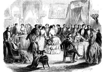 Reunión espiritista en un salón de París, 1853 de Unbekannt