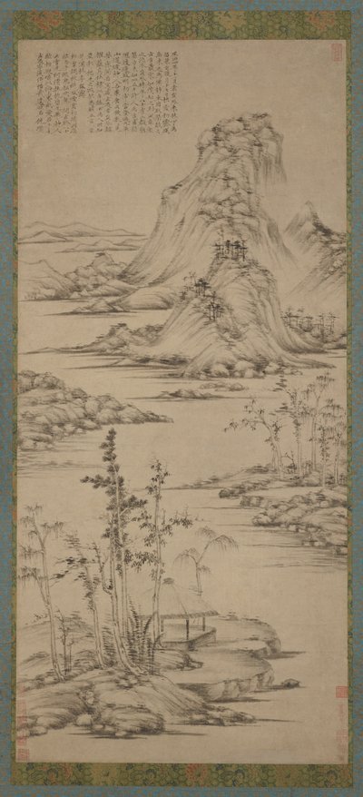 Niebla primaveral sobre un pabellón junto al río, dinastía Ming, 1368-1644 de Unbekannt