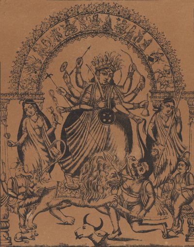 Sri Sri Durga, ca. 1875-80 de Unbekannt