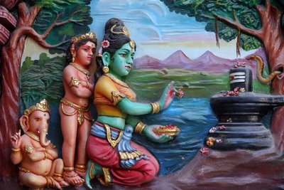 Templo hindú Sri Vadapathira Kaliamman. Ganesha, también conocido como Ganapati y Vinayaka, es una de las deidades más adoradas en el panteón hindú. Singapur de Unbekannt