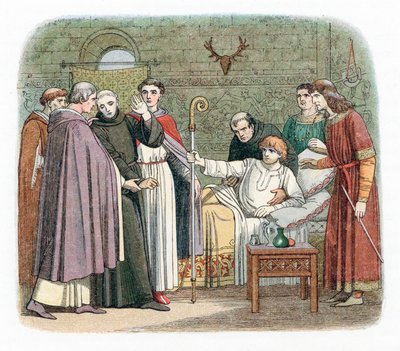 San Anselmo aceptando a regañadientes el arzobispado de Canterbury, 1093, 1864 de Unbekannt
