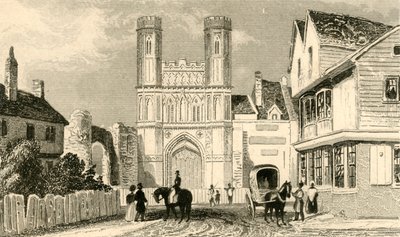 Puerta de San Agustín, Canterbury. Kent, c1835 de Unbekannt