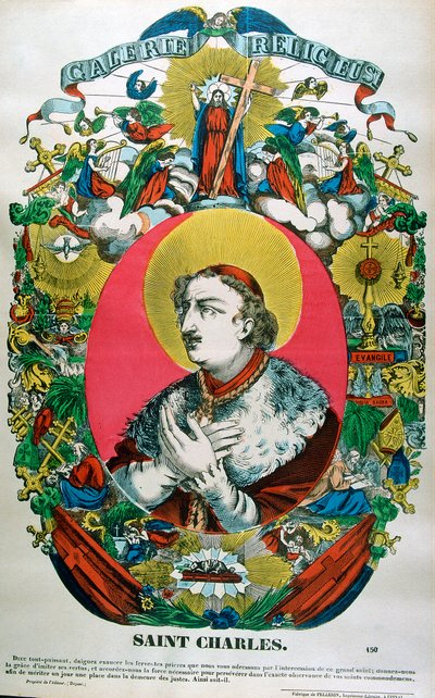 San Carlos Borromeo, sacerdote italiano del siglo XVI, siglo XIX de Unbekannt