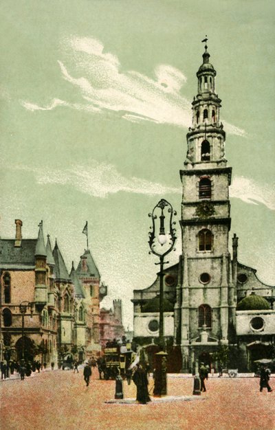 San Clemente Danes, Strand, Londres, c1910 de Unbekannt