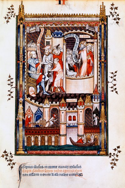 San Denis, San Rústico y San Eleuterio en prisión, 1317 de Unbekannt
