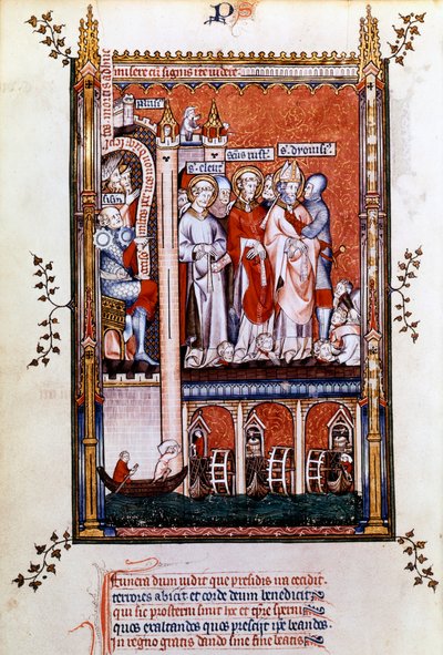 San Denis muestra a los mártires, 1317 de Unbekannt