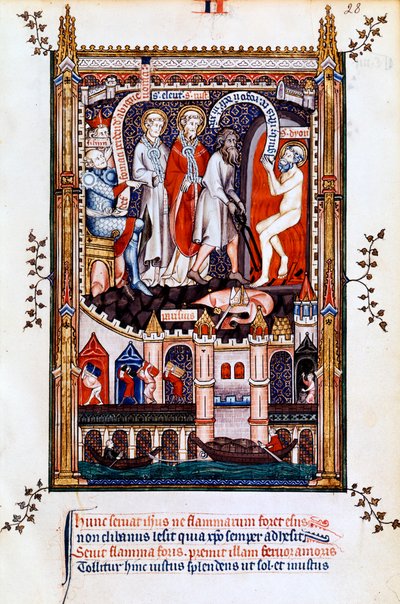 San Denis es arrojado al horno, 1317 de Unbekannt