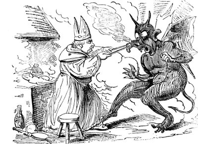 San Dunstan y el diablo, 1826 de Unbekannt