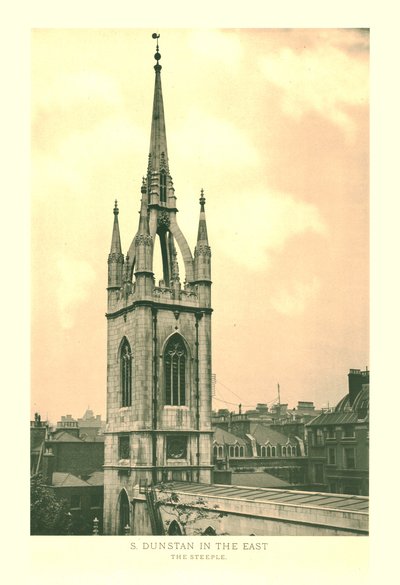 San Dunstan en el Este, El Campanario, mediados-finales del siglo XIX de Unbekannt