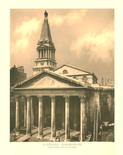 San Jorge, Bloomsbury, vista desde el sureste, mediados-finales del siglo XIX de Unbekannt