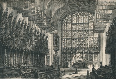 Capilla de San Jorge: El Coro, Mirando al Este, 1895 de Unbekannt