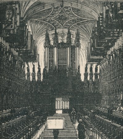Capilla de San Jorge: El Coro, mirando al oeste, 1895 de Unbekannt