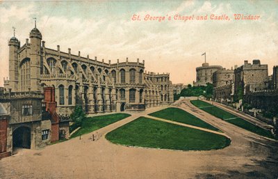 Capilla de San Jorge y Castillo, Windsor, c. 1910 de Unbekannt