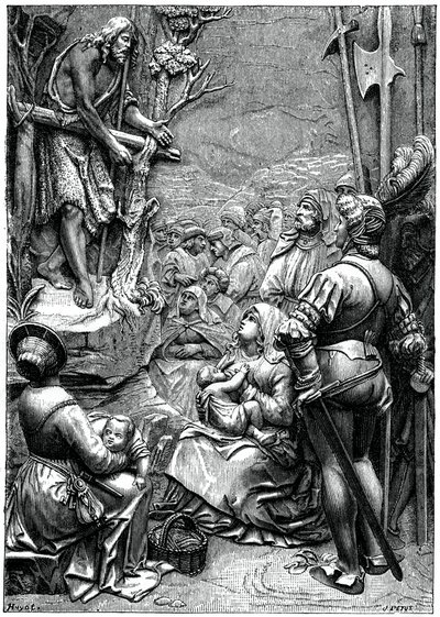 San Juan Bautista predicando en el desierto, siglo XVI, 1870 de Unbekannt