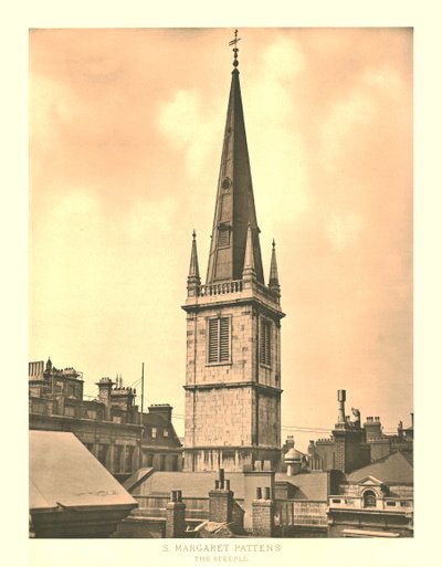 St Margaret Pattens, El campanario, mediados-finales del siglo XIX de Unbekannt