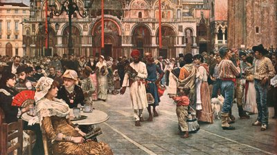 Plaza de San Marcos, Venecia, 1883, c1902 de Unbekannt