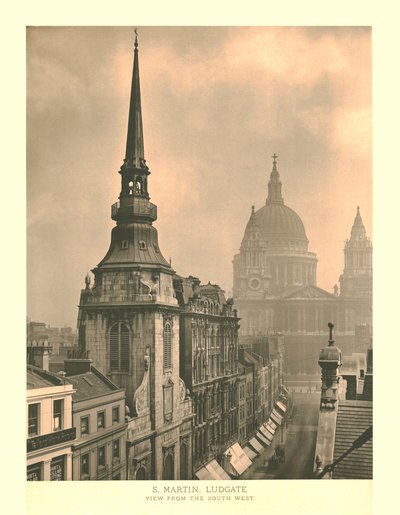San Martín, Ludgate, Vista desde el suroeste, mediados-finales del siglo XIX de Unbekannt