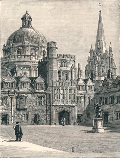 Iglesia de Santa María y el Radcliffe, desde el cuadrángulo, en Brasenose, 1896 de Unbekannt