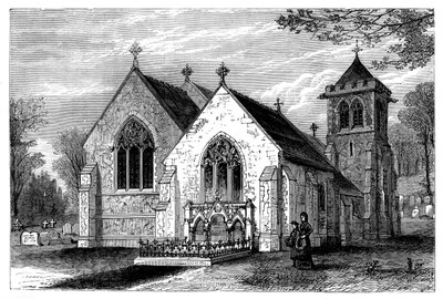 Iglesia de San Miguel y la tumba de Benjamin Disraeli 1804-1881, finales del siglo XIX de Unbekannt