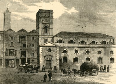 Iglesia de St. Olaves, en 1820, c1878 de Unbekannt