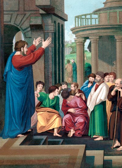 San Pablo el Apóstol predicando a los atenienses, c1860 de Unbekannt