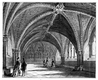 Cripta de San Esteban, Palacio de Westminster, Londres, c. 1888 de Unbekannt