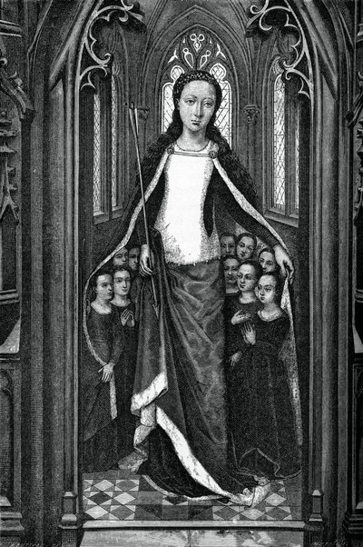 Santa Úrsula y las Santas Vírgenes, del Relicario de Santa Úrsula, 1489, 1870 de Unbekannt