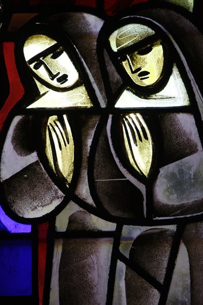Vidriera en la iglesia de Notre-Dame-de-la-Trinité Monjas, Blois, Francia de Unbekannt