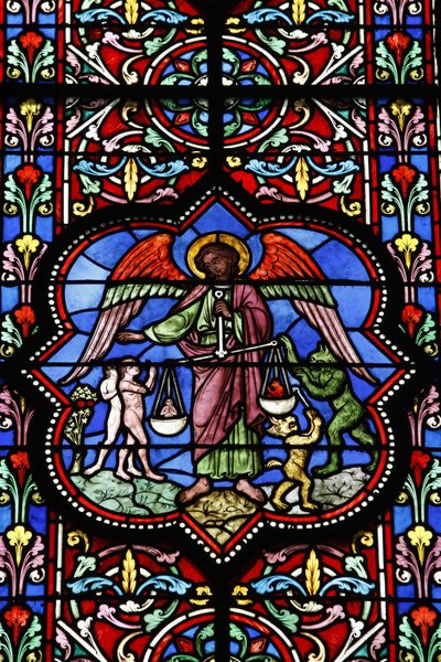 Vidriera en la catedral de Notre Dame de Bayeux, Bayeux, Francia de Unbekannt