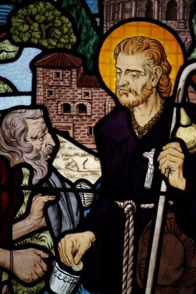 Vidriera en la iglesia Saint-Honoré d