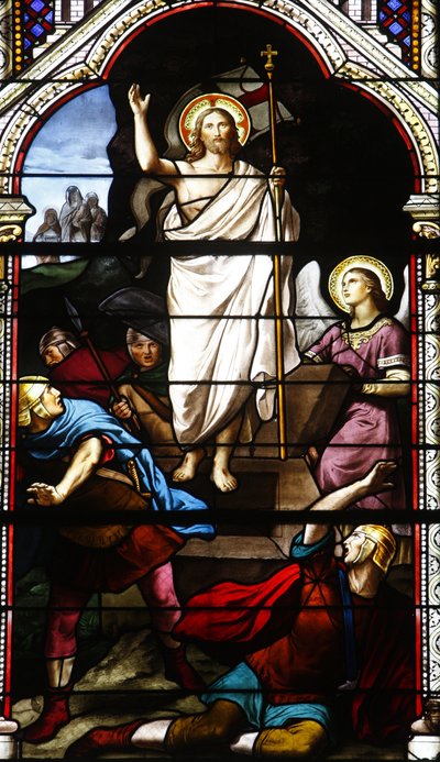 Vidriera: la resurrección de Cristo, Levallois-Perret, Francia de Unbekannt