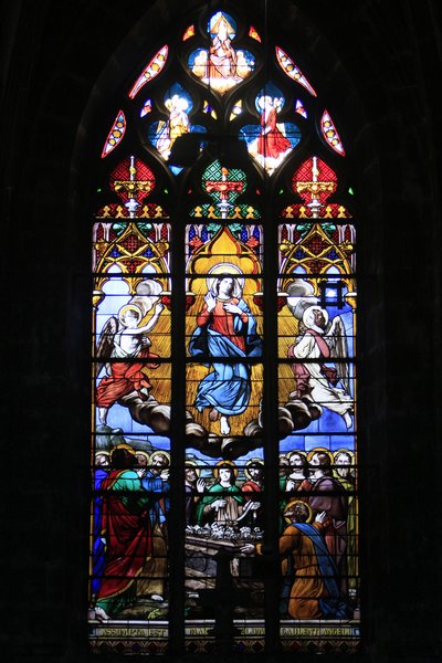Vidriera. La Asunción de la Virgen, Bourges, Francia de Unbekannt
