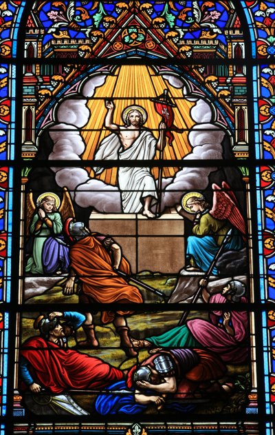 Vidriera: La Resurrección de Cristo, Douarnenez, Francia de Unbekannt