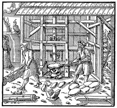 Sello para romper pasteles de copelación de cobre para un mayor refinamiento, 1556 de Unbekannt