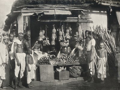 Puesto de un vendedor de frutas en Colombo, 1926 de Unbekannt