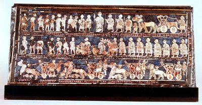 Estandarte de Ur, el lado de la guerra, del Cementerio Real de Ur, sumerio, c2500 a.C. de Unbekannt