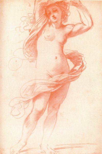 Desnudo femenino de pie, siglo XVII, 1925 de Unbekannt