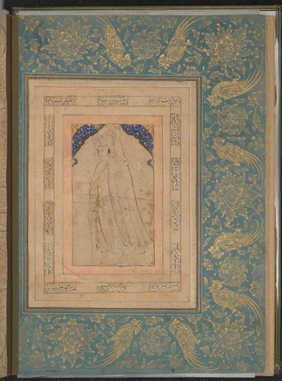 Joven de pie con capa, folio del Álbum Bellini de Unbekannt