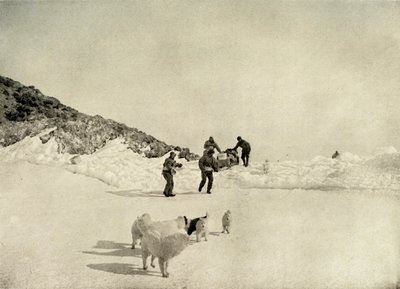 Inicio del Partido Occidental desde Cabo Royds, c. 1908-1909 de Unbekannt